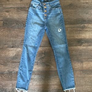 J. Crew Curvy Toothpick Button Fly Jeans